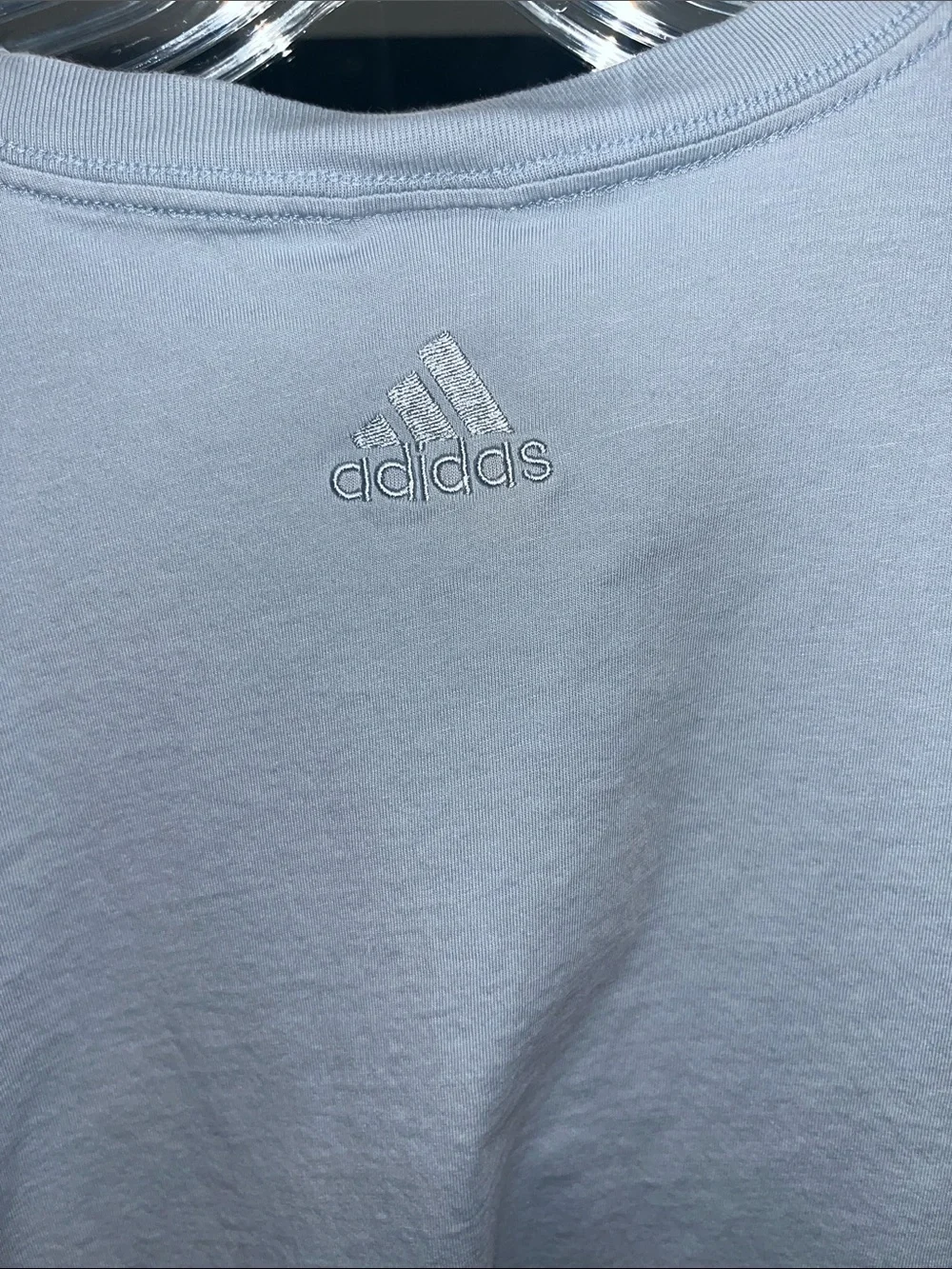 Adidas  Light Blue Tee with Dark Green Logo